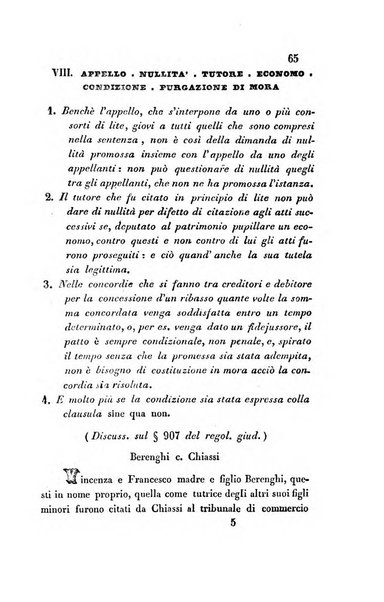 Giornale del Foro in cui si raccolgono le più importanti regiudicate dei supremi tribunali di Roma e dello Stato pontificio in materia civile