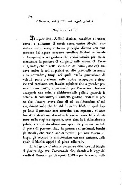 Giornale del Foro in cui si raccolgono le più importanti regiudicate dei supremi tribunali di Roma e dello Stato pontificio in materia civile