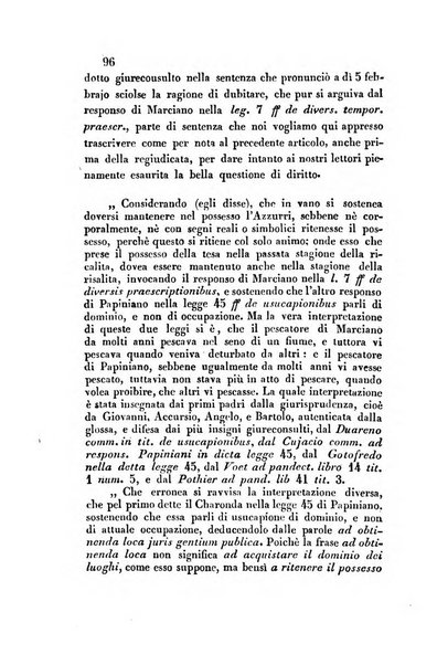 Giornale del Foro in cui si raccolgono le più importanti regiudicate dei supremi tribunali di Roma e dello Stato pontificio in materia civile