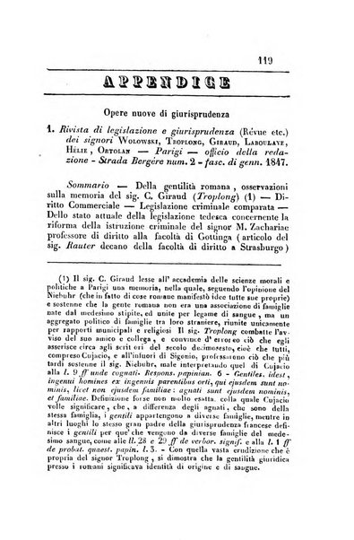 Giornale del Foro in cui si raccolgono le più importanti regiudicate dei supremi tribunali di Roma e dello Stato pontificio in materia civile