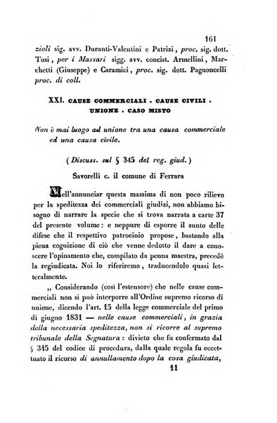 Giornale del Foro in cui si raccolgono le più importanti regiudicate dei supremi tribunali di Roma e dello Stato pontificio in materia civile