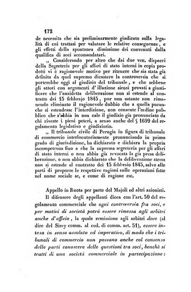 Giornale del Foro in cui si raccolgono le più importanti regiudicate dei supremi tribunali di Roma e dello Stato pontificio in materia civile