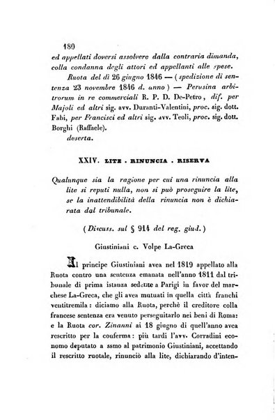 Giornale del Foro in cui si raccolgono le più importanti regiudicate dei supremi tribunali di Roma e dello Stato pontificio in materia civile