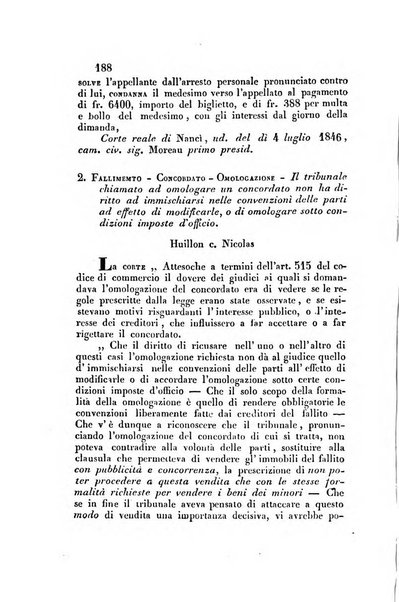 Giornale del Foro in cui si raccolgono le più importanti regiudicate dei supremi tribunali di Roma e dello Stato pontificio in materia civile