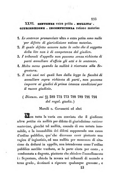 Giornale del Foro in cui si raccolgono le più importanti regiudicate dei supremi tribunali di Roma e dello Stato pontificio in materia civile