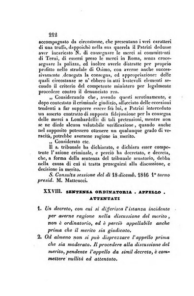 Giornale del Foro in cui si raccolgono le più importanti regiudicate dei supremi tribunali di Roma e dello Stato pontificio in materia civile