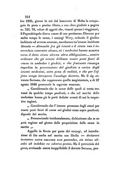 Giornale del Foro in cui si raccolgono le più importanti regiudicate dei supremi tribunali di Roma e dello Stato pontificio in materia civile