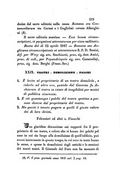 Giornale del Foro in cui si raccolgono le più importanti regiudicate dei supremi tribunali di Roma e dello Stato pontificio in materia civile