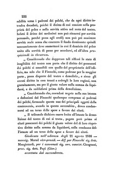 Giornale del Foro in cui si raccolgono le più importanti regiudicate dei supremi tribunali di Roma e dello Stato pontificio in materia civile