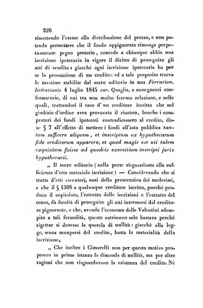 Giornale del Foro in cui si raccolgono le più importanti regiudicate dei supremi tribunali di Roma e dello Stato pontificio in materia civile