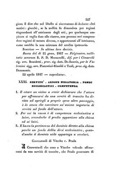 Giornale del Foro in cui si raccolgono le più importanti regiudicate dei supremi tribunali di Roma e dello Stato pontificio in materia civile