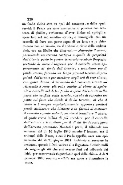 Giornale del Foro in cui si raccolgono le più importanti regiudicate dei supremi tribunali di Roma e dello Stato pontificio in materia civile