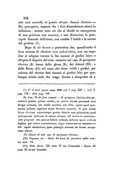 Giornale del Foro in cui si raccolgono le più importanti regiudicate dei supremi tribunali di Roma e dello Stato pontificio in materia civile