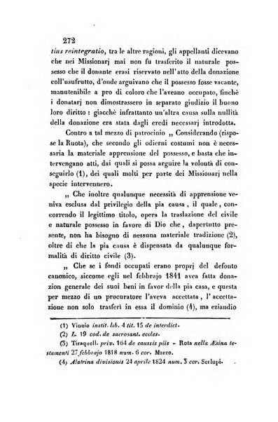 Giornale del Foro in cui si raccolgono le più importanti regiudicate dei supremi tribunali di Roma e dello Stato pontificio in materia civile