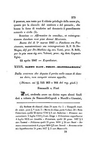 Giornale del Foro in cui si raccolgono le più importanti regiudicate dei supremi tribunali di Roma e dello Stato pontificio in materia civile