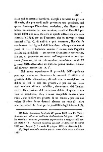 Giornale del Foro in cui si raccolgono le più importanti regiudicate dei supremi tribunali di Roma e dello Stato pontificio in materia civile