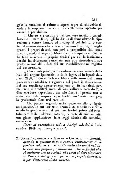 Giornale del Foro in cui si raccolgono le più importanti regiudicate dei supremi tribunali di Roma e dello Stato pontificio in materia civile