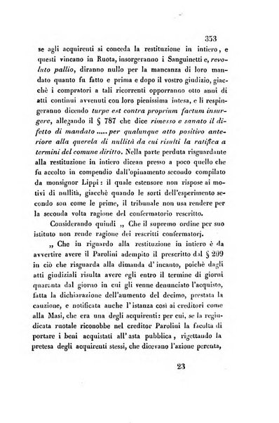 Giornale del Foro in cui si raccolgono le più importanti regiudicate dei supremi tribunali di Roma e dello Stato pontificio in materia civile