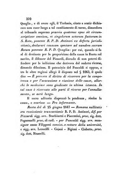 Giornale del Foro in cui si raccolgono le più importanti regiudicate dei supremi tribunali di Roma e dello Stato pontificio in materia civile