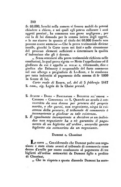 Giornale del Foro in cui si raccolgono le più importanti regiudicate dei supremi tribunali di Roma e dello Stato pontificio in materia civile