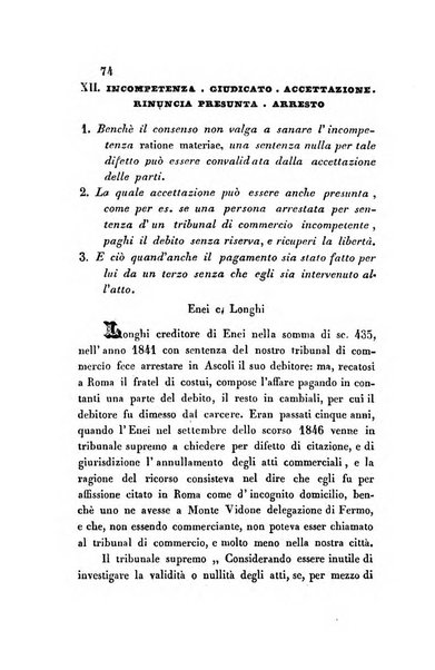 Giornale del Foro in cui si raccolgono le più importanti regiudicate dei supremi tribunali di Roma e dello Stato pontificio in materia civile