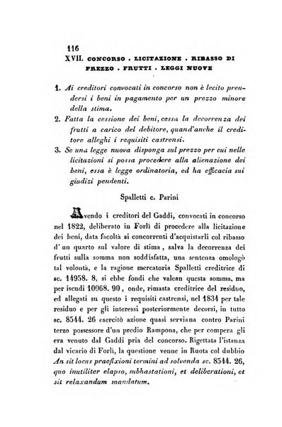 Giornale del Foro in cui si raccolgono le più importanti regiudicate dei supremi tribunali di Roma e dello Stato pontificio in materia civile