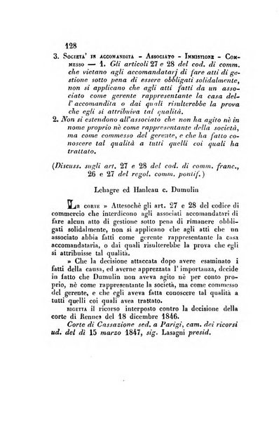 Giornale del Foro in cui si raccolgono le più importanti regiudicate dei supremi tribunali di Roma e dello Stato pontificio in materia civile