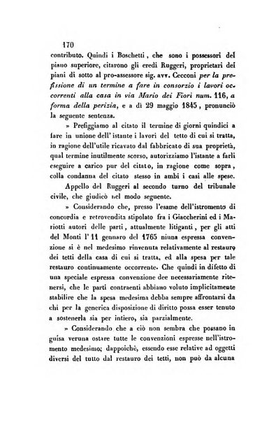 Giornale del Foro in cui si raccolgono le più importanti regiudicate dei supremi tribunali di Roma e dello Stato pontificio in materia civile