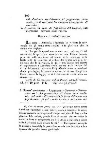 Giornale del Foro in cui si raccolgono le più importanti regiudicate dei supremi tribunali di Roma e dello Stato pontificio in materia civile