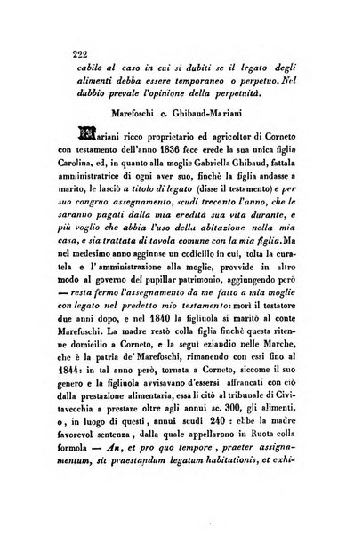 Giornale del Foro in cui si raccolgono le più importanti regiudicate dei supremi tribunali di Roma e dello Stato pontificio in materia civile