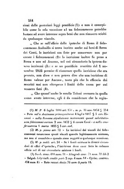 Giornale del Foro in cui si raccolgono le più importanti regiudicate dei supremi tribunali di Roma e dello Stato pontificio in materia civile