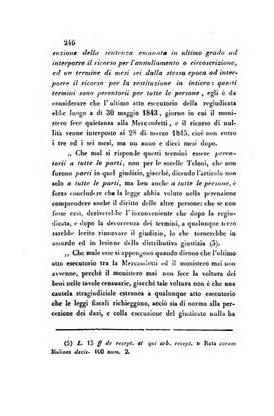 Giornale del Foro in cui si raccolgono le più importanti regiudicate dei supremi tribunali di Roma e dello Stato pontificio in materia civile