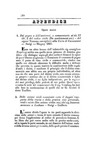 Giornale del Foro in cui si raccolgono le più importanti regiudicate dei supremi tribunali di Roma e dello Stato pontificio in materia civile