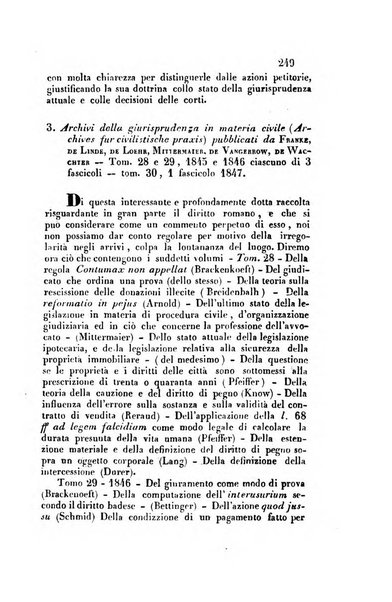 Giornale del Foro in cui si raccolgono le più importanti regiudicate dei supremi tribunali di Roma e dello Stato pontificio in materia civile