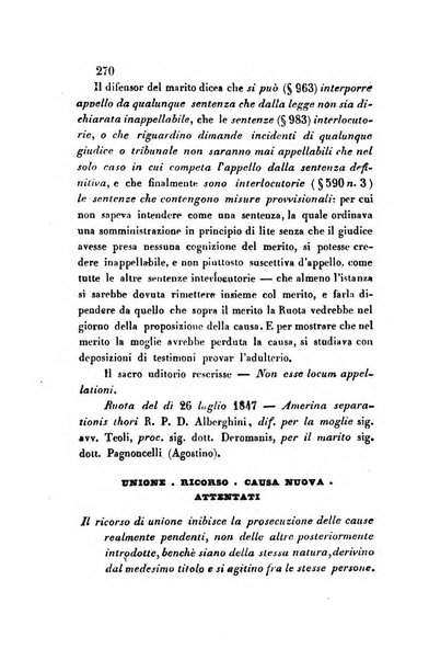 Giornale del Foro in cui si raccolgono le più importanti regiudicate dei supremi tribunali di Roma e dello Stato pontificio in materia civile