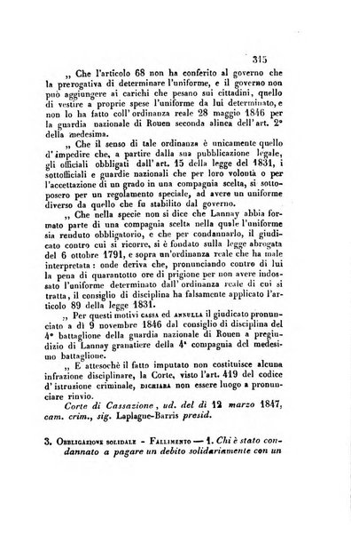 Giornale del Foro in cui si raccolgono le più importanti regiudicate dei supremi tribunali di Roma e dello Stato pontificio in materia civile