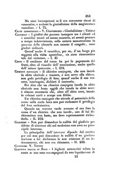 Giornale del Foro in cui si raccolgono le più importanti regiudicate dei supremi tribunali di Roma e dello Stato pontificio in materia civile