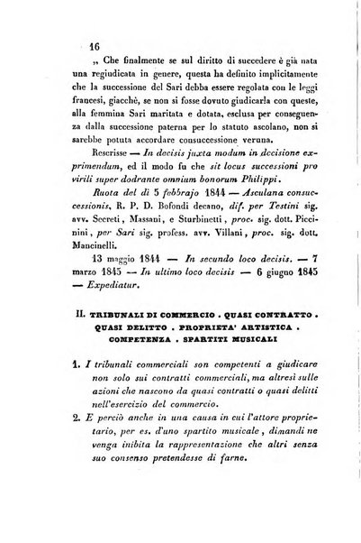 Giornale del Foro in cui si raccolgono le più importanti regiudicate dei supremi tribunali di Roma e dello Stato pontificio in materia civile