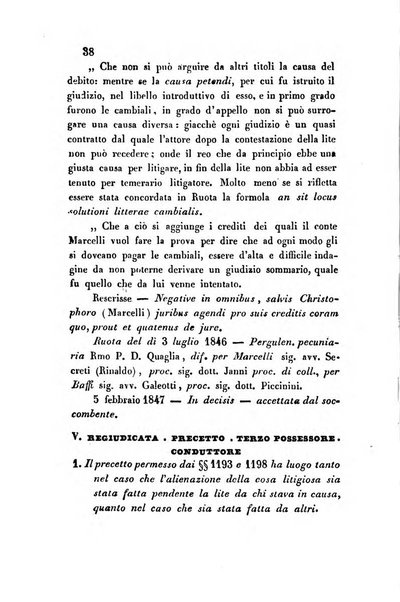 Giornale del Foro in cui si raccolgono le più importanti regiudicate dei supremi tribunali di Roma e dello Stato pontificio in materia civile