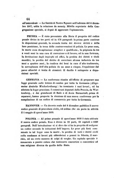 Giornale del Foro in cui si raccolgono le più importanti regiudicate dei supremi tribunali di Roma e dello Stato pontificio in materia civile