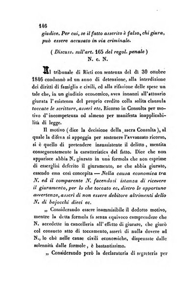 Giornale del Foro in cui si raccolgono le più importanti regiudicate dei supremi tribunali di Roma e dello Stato pontificio in materia civile