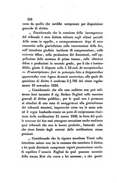 Giornale del Foro in cui si raccolgono le più importanti regiudicate dei supremi tribunali di Roma e dello Stato pontificio in materia civile