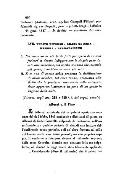 Giornale del Foro in cui si raccolgono le più importanti regiudicate dei supremi tribunali di Roma e dello Stato pontificio in materia civile