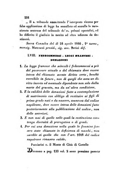 Giornale del Foro in cui si raccolgono le più importanti regiudicate dei supremi tribunali di Roma e dello Stato pontificio in materia civile