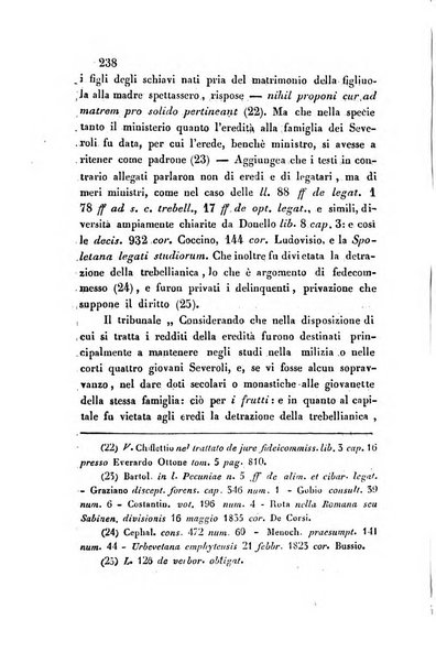 Giornale del Foro in cui si raccolgono le più importanti regiudicate dei supremi tribunali di Roma e dello Stato pontificio in materia civile