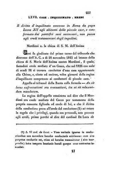 Giornale del Foro in cui si raccolgono le più importanti regiudicate dei supremi tribunali di Roma e dello Stato pontificio in materia civile