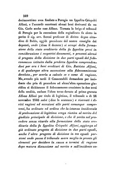 Giornale del Foro in cui si raccolgono le più importanti regiudicate dei supremi tribunali di Roma e dello Stato pontificio in materia civile