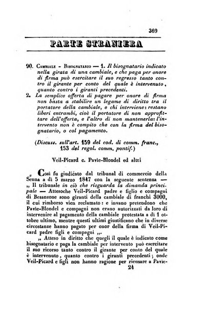 Giornale del Foro in cui si raccolgono le più importanti regiudicate dei supremi tribunali di Roma e dello Stato pontificio in materia civile