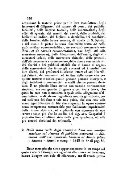 Giornale del Foro in cui si raccolgono le più importanti regiudicate dei supremi tribunali di Roma e dello Stato pontificio in materia civile