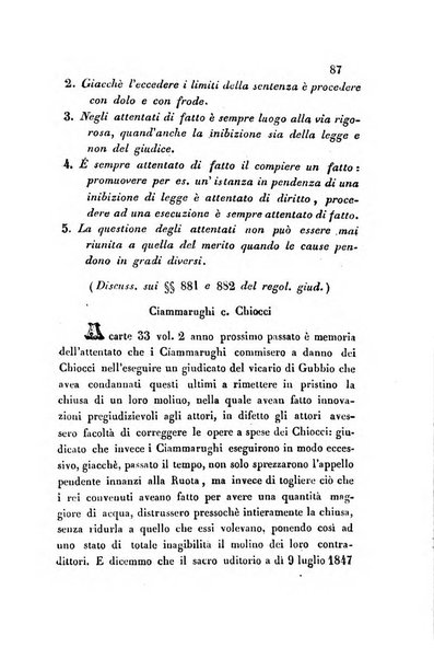 Giornale del Foro in cui si raccolgono le più importanti regiudicate dei supremi tribunali di Roma e dello Stato pontificio in materia civile